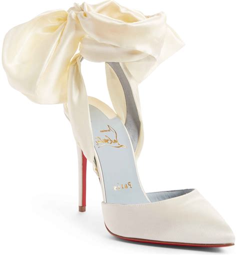 louboutin wedding shoes low heel